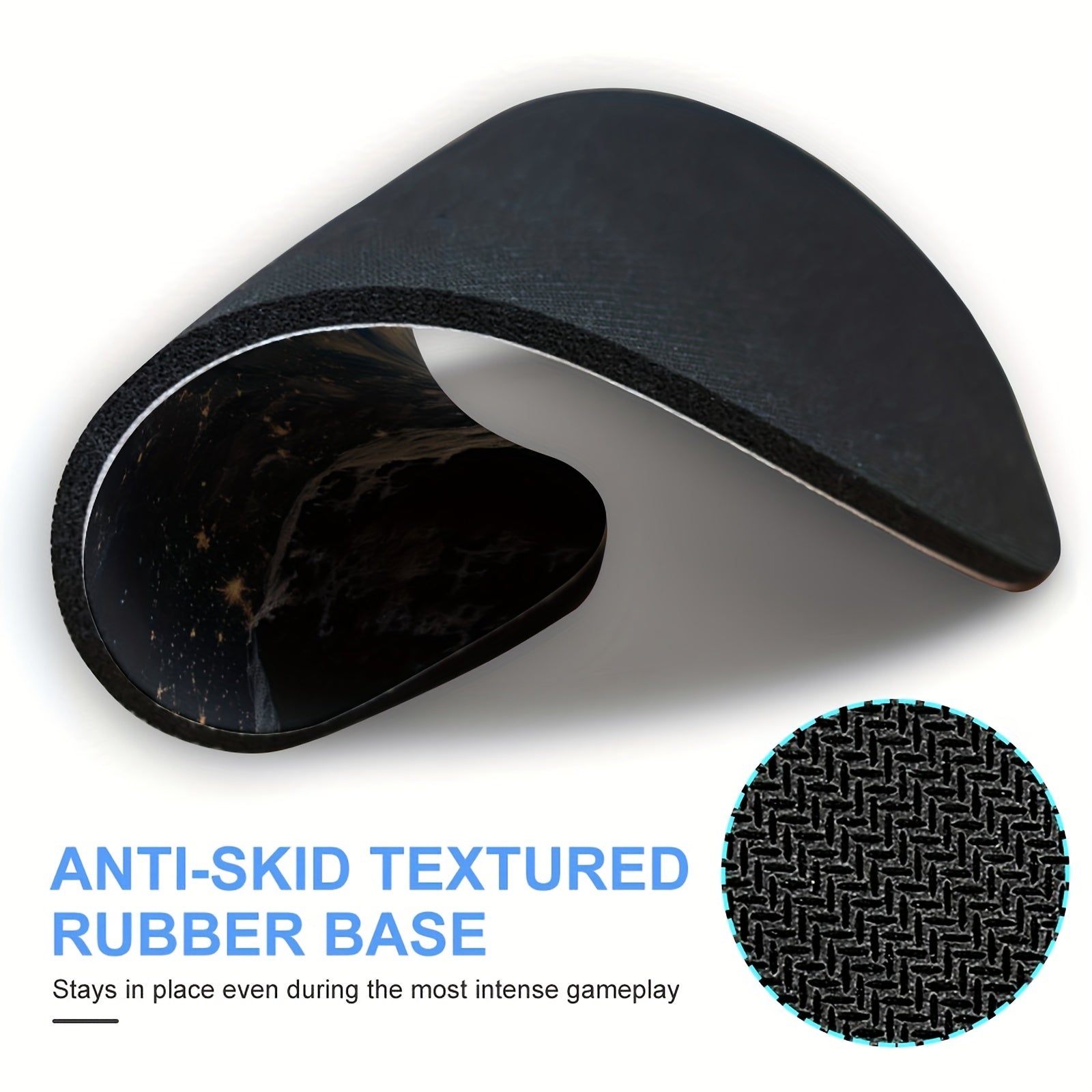 Moon Adventure Mouse Pad Waterproof Anti Slip Rubber Base