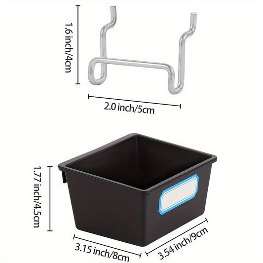 Stackable Pegboard Bins with Hooks - Organize Your Tools and Accessories