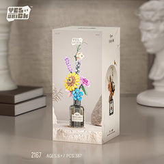 Mini Building Blocks Floral Architecture Set DIY Flowers Adults