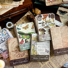 50 Sheets Vintage Scrapbook Paper Retro Collection DIY Craft Paper