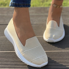 Women's Casual Lightweight Breathable Walking Shoes Low Top Sport Flat Shoes