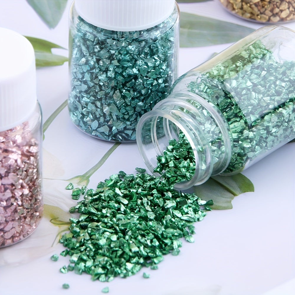 4 Colour Set Metallic Crystal Chips 120g Resin Filler Nail Art DIY Jewelry
