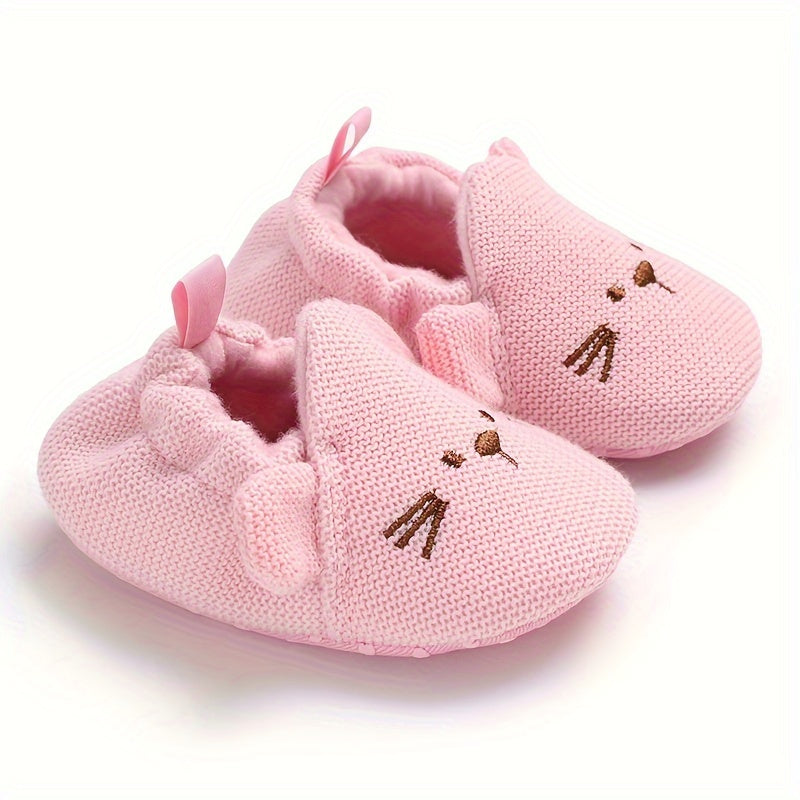 Cartoon Slip On Baby Girls House Shoes Lightweight Non Slip Walking Shoes