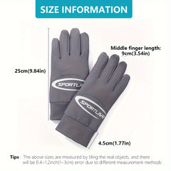 Men's Cycling Gloves Winter Velvet Touch Screen Windproof Coldproof