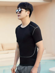 Men's Fitness Short Sleeve T shirt Crew Neck Top