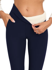 Seamless Fleece Sports Leggings High Stretch Warm Tight Pants Women's Activewear