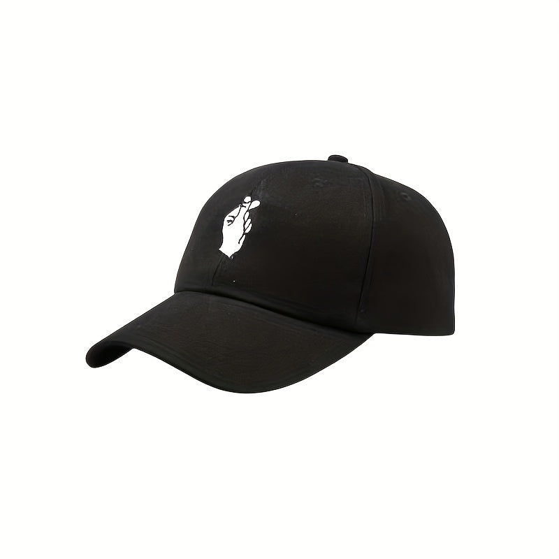 Finger Print Baseball Cap Hip Hop Adjustable Dad Hats Casual Sunscreen