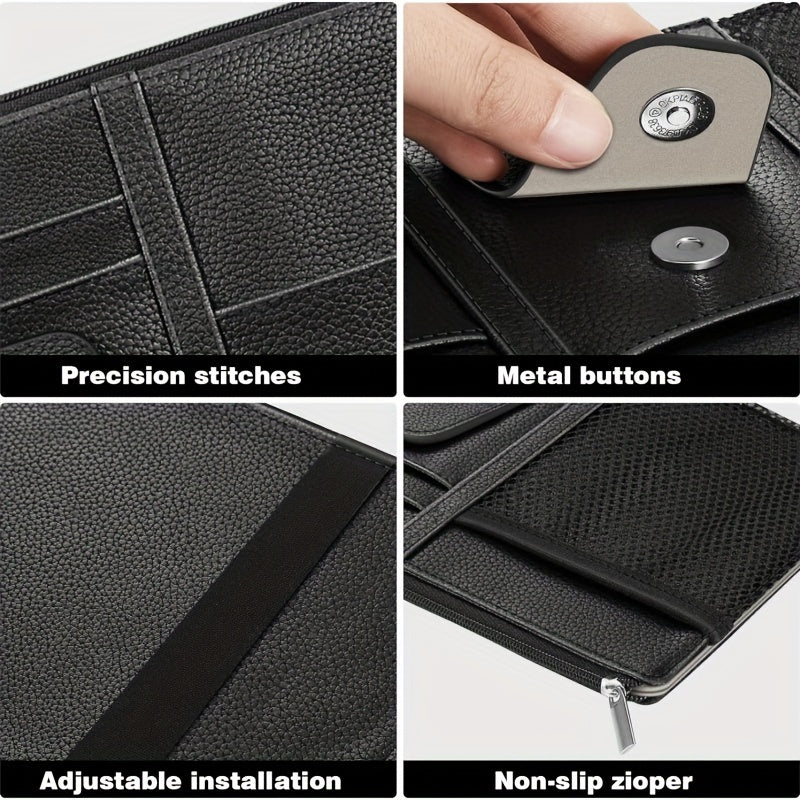 Car Sun Visor Storage Bag Interior Accessories Sunglasses Holder