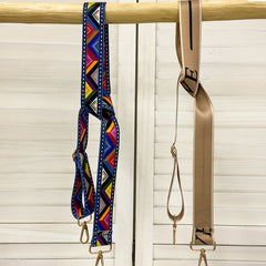 Adjustable Geometric Pattern Bag Strap for Shoulder Bag
