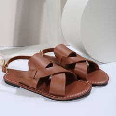 Women's Cross Strap Sandals Casual Ankle Strap Shoes