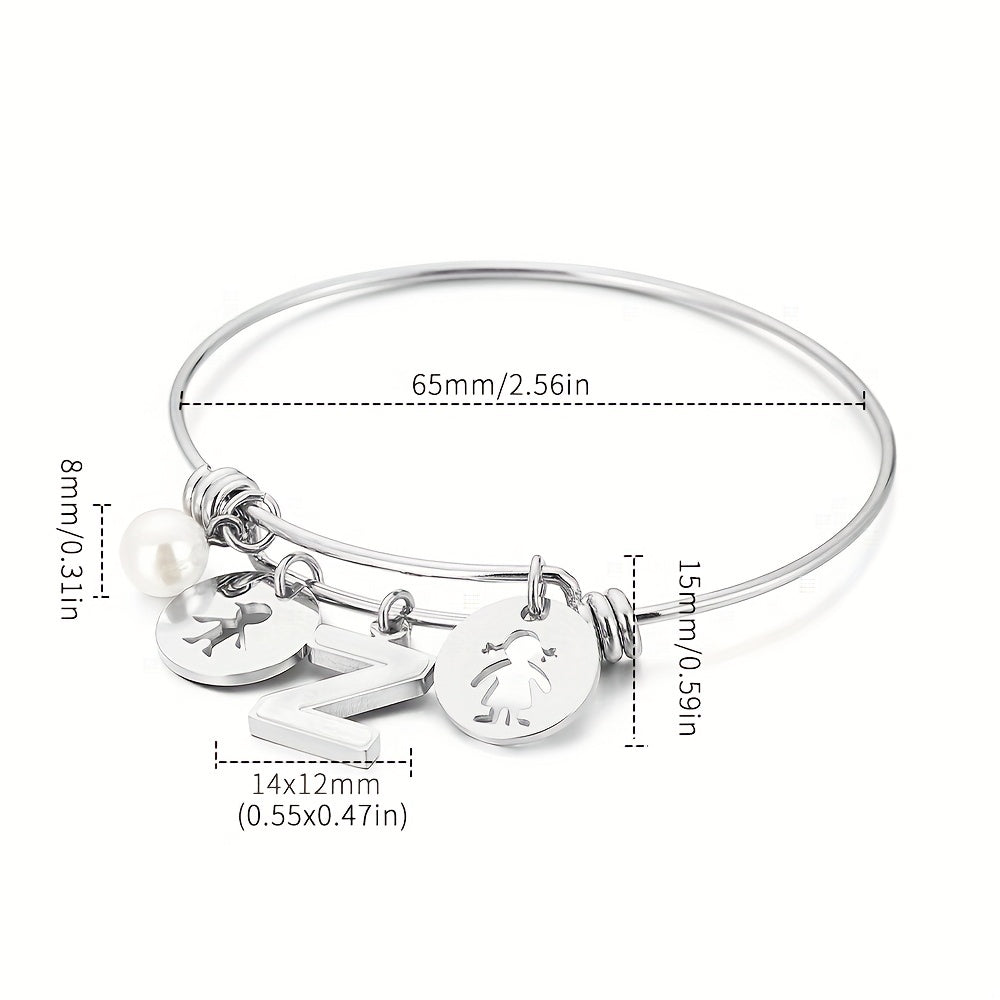 BFF English Letter A G Pendant Bracelet For Girls - Friends Gift