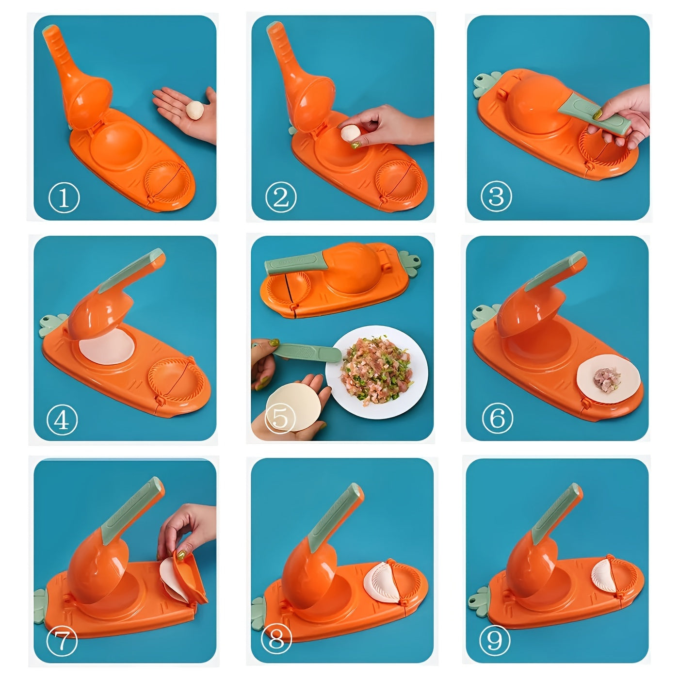 2-in-1 Stainless Steel Dumpling Maker Kit