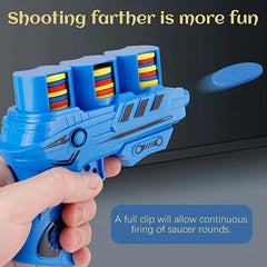 Space Themed Flying Saucer Gun with Soft Bullets & Disc Launcher Toy