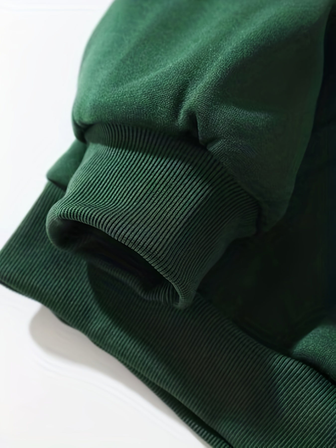 Solid Kangaroo Pocket Hoodie Casual Long Sleeve Drawstring Hoodies Sweatshirt