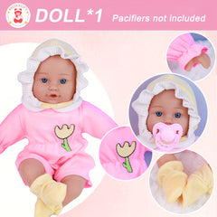 MOXXGFT 33cm Reborn Toddler Doll with Clothes and Pacifier