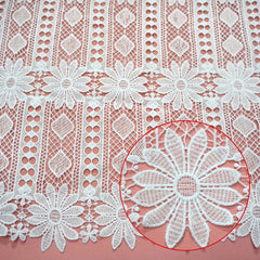 1pc Floral Fabric Diy Embroidery Hollow Fabric Dress Wedding Dress Cheongsam