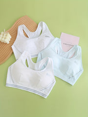 3pcs Seamless Sports Bras Breathable Running Workout Tank Bra