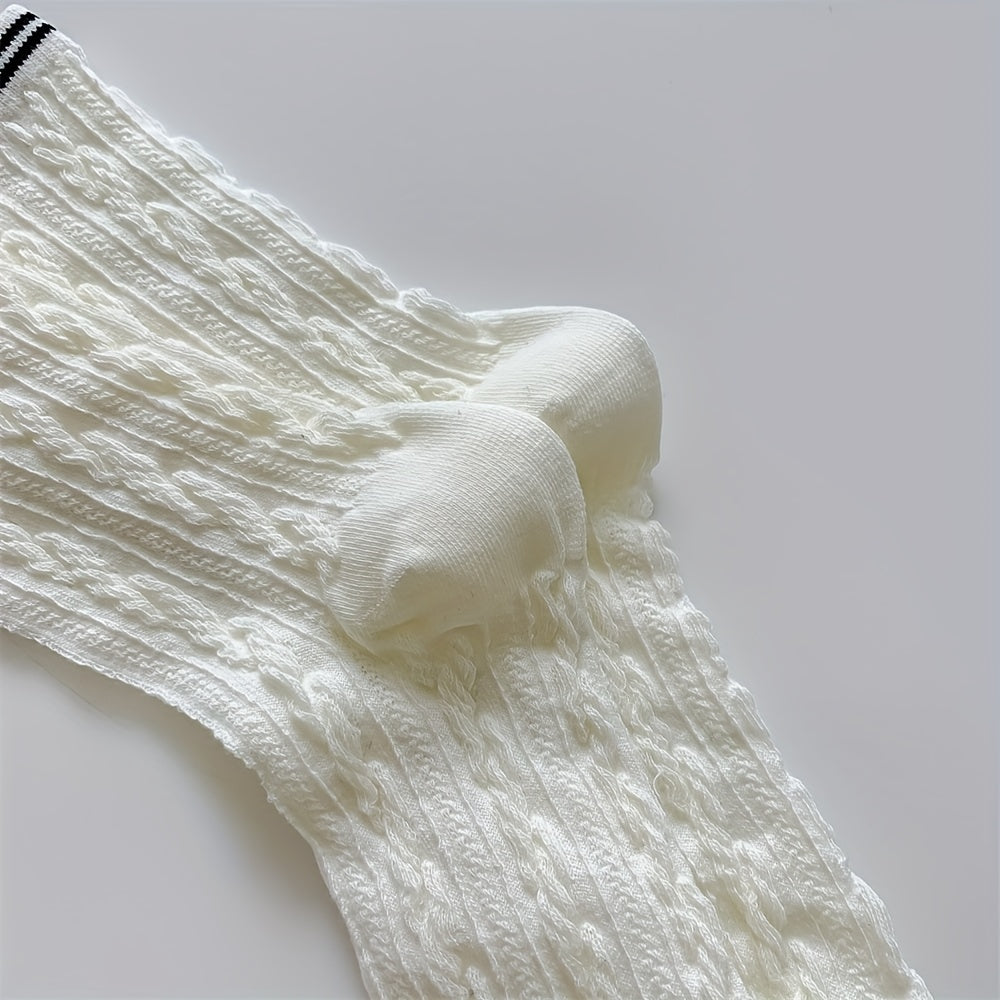 Striped Twist Textured Socks Women's Stockings