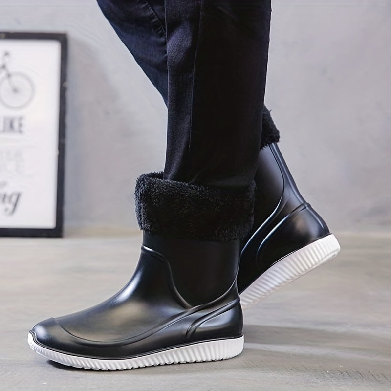 Men's Waterproof Rain Boots Lightweight Garden Shoes