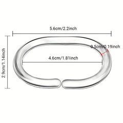 12pcs Transparent Bath Rings for Shower Curtain Rod Hanging