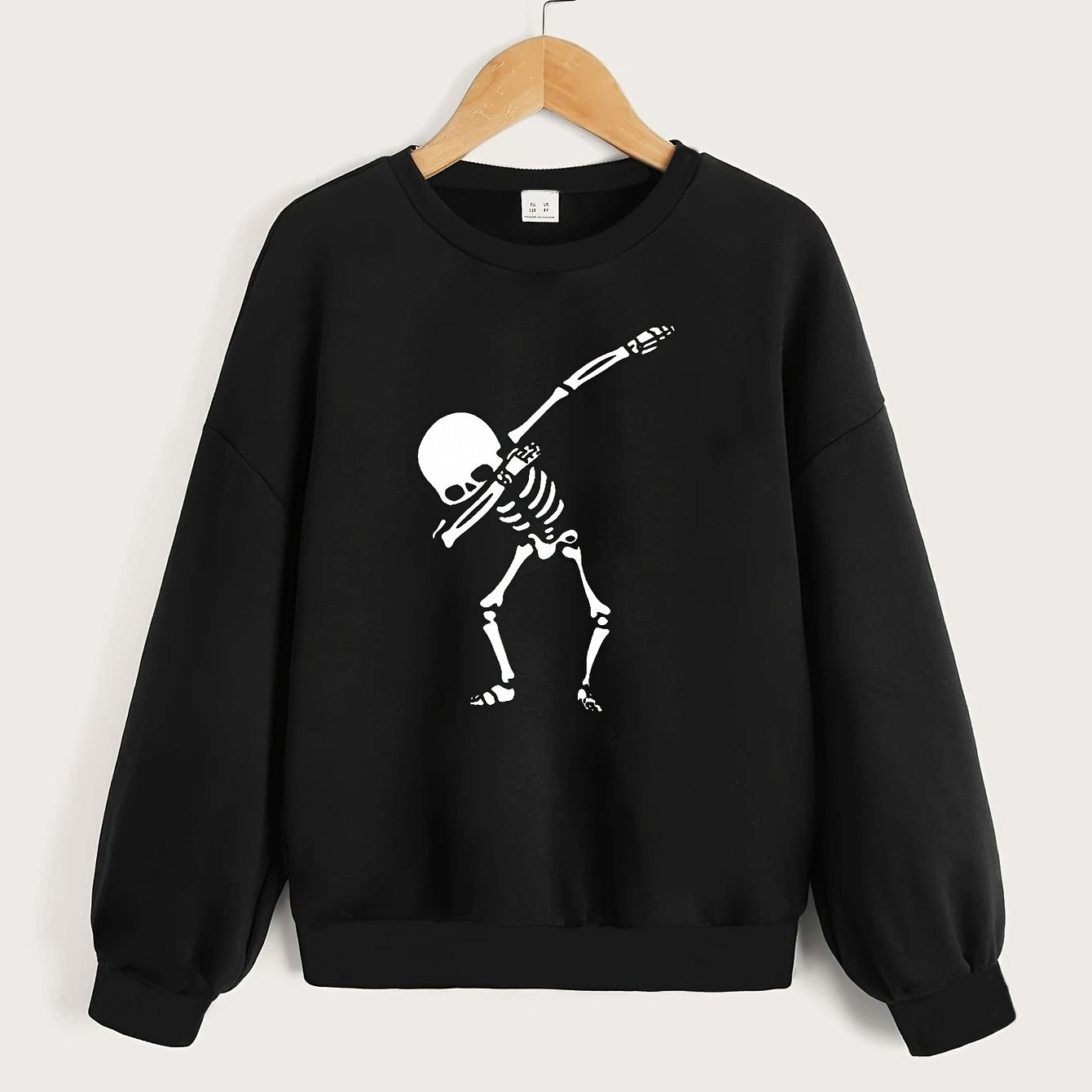 Dancing Skeleton Graphics Pullover for Girls