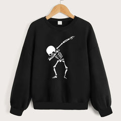 Dancing Skeleton Graphics Pullover for Girls