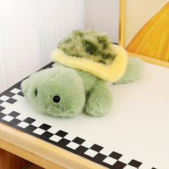 Realistic Cartoon Turtle Plush Toy 6.69 in Green Non Electrified