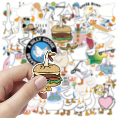 54pcs Funny Goose Stickers, Silly Goose Drives This, Hats Burgers Construction