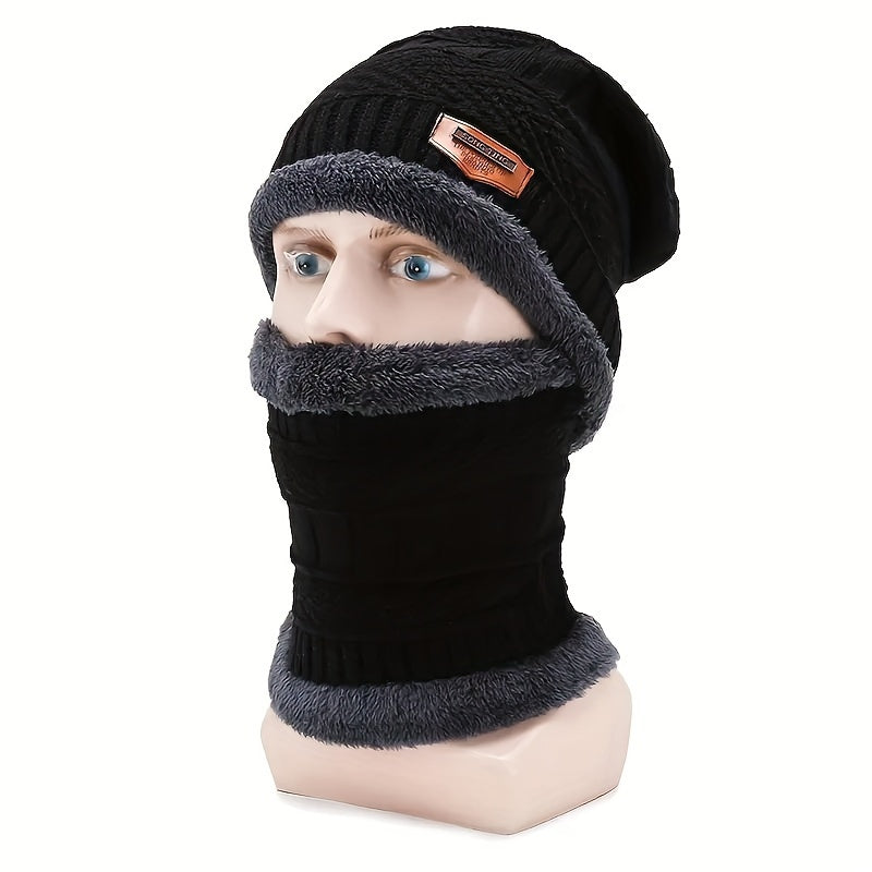 Winter Warm Hat & Scarf Set for Cycling Outdoor Ear Protection
