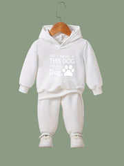 Girl's 2-Piece Sporty Outfit Set, Perfect for Spring and Fall