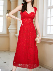 Floral Lace Plus Size Bridesmaid Dress A-line Evening Party Dress