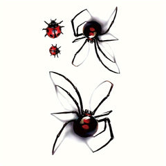Halloween 3D Spider Pattern Temporary Tattoo Waterproof Sticker