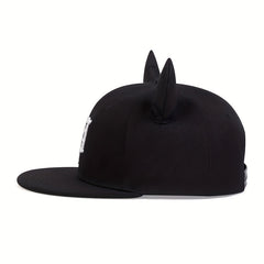 Gothic Monster Ear Baseball Cap Letter Embroidery Snapback Hat