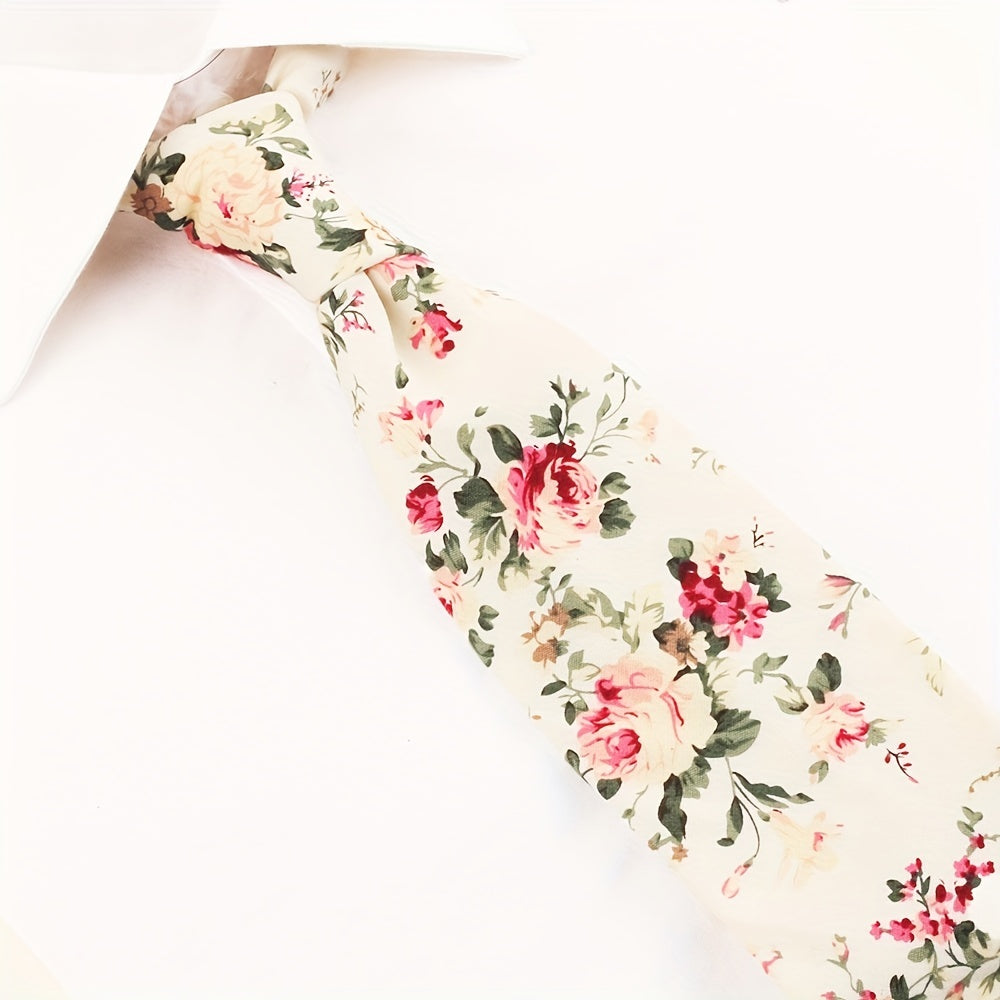 Men's Floral Tie for Party Wedding