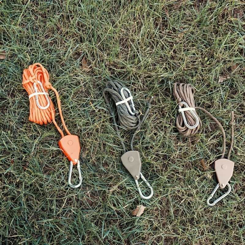 Adjustable Metal Pulley Wind Rope for Camping Tent and Picnic