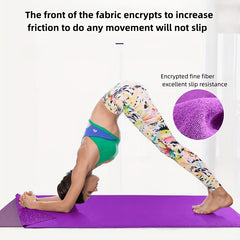 Non Slip Yoga Mat Towel Blanket Foldable Exercise Mat for Yoga Pilates