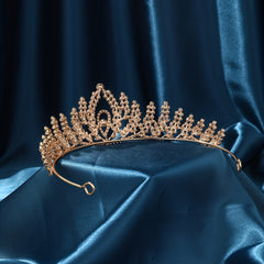 Rhinestone Leaf Ladies Crown Wedding Headwear Crystal Hair Hoop