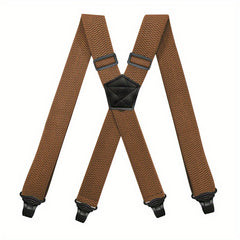 Men's Adjustable Elastic Suspenders For Trousers Braces with 4 Clips