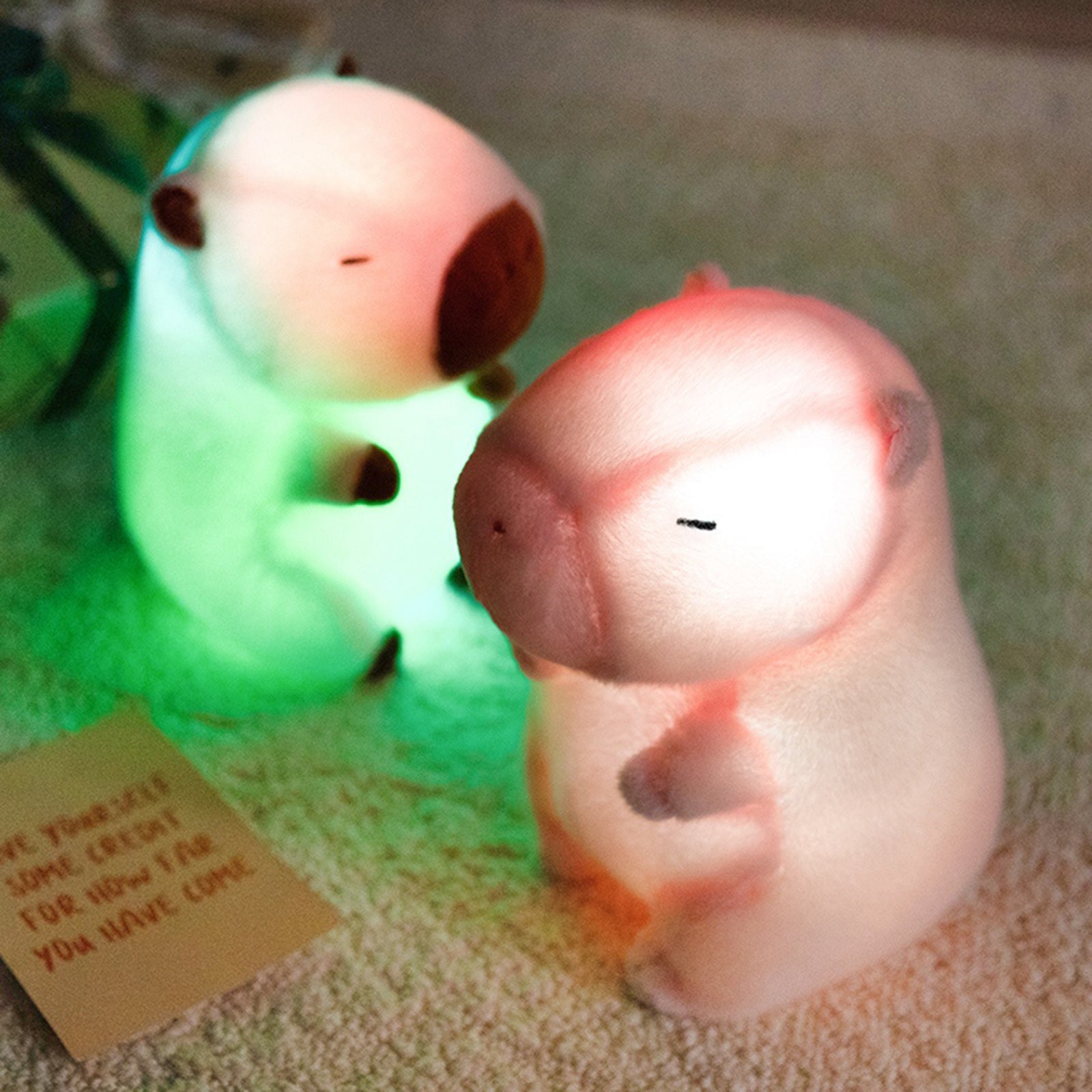 Light Up Capybara Plush Toy LED Lights Soft Glowing Stuffed Animal