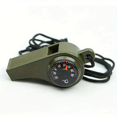 3 in 1 Emergency Whistle Compass Thermometer