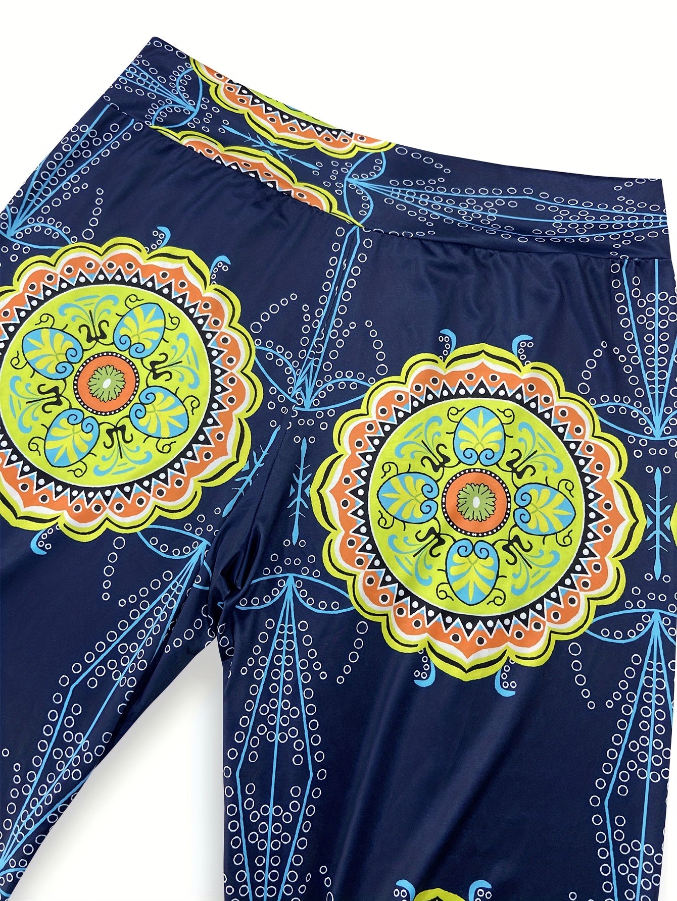 Boho Pants Women's Plus Floral Print Loose Trousers