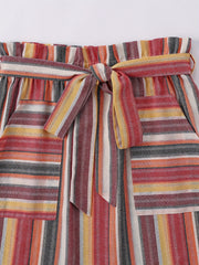 Retro Striped Skirt Casual Summer & Spring Women's Clothing