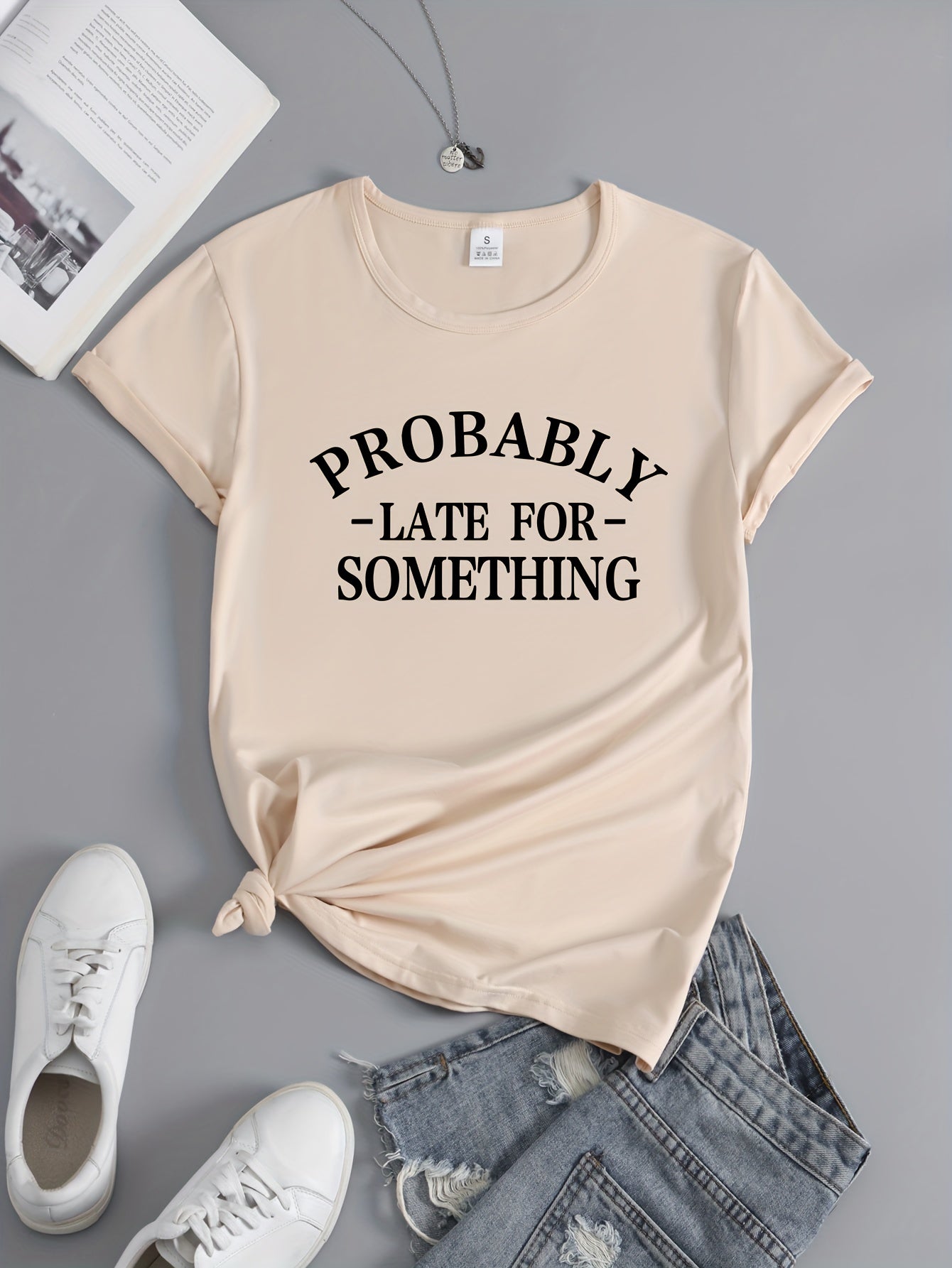 Causal Round Neck T shirt Short Sleeves Sports Running Tops Women's Activewear