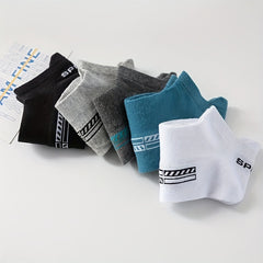 Men's High Ankle Sports Socks Cotton Breathable Mesh Casual Athletic Thin Socks