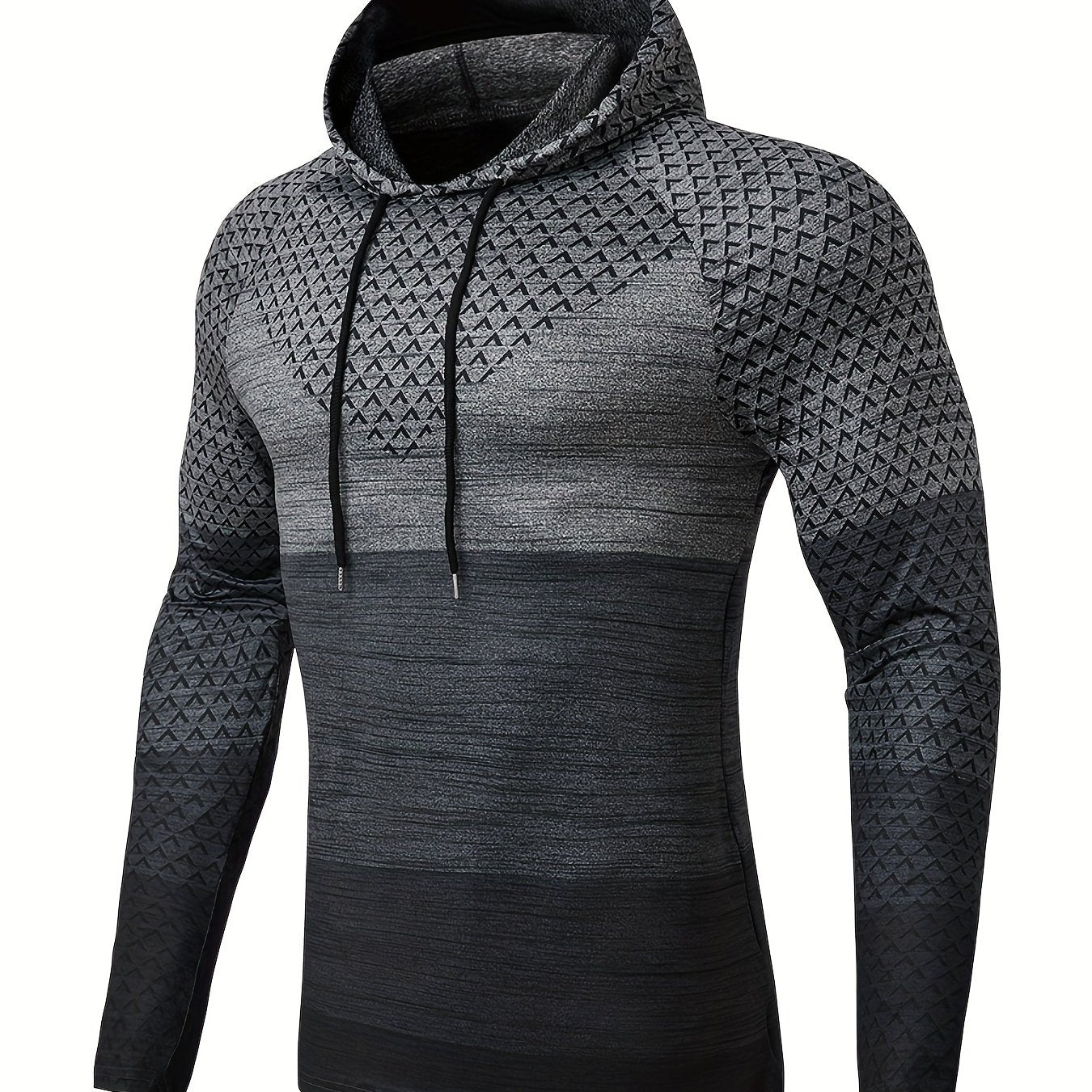 Men's Graphic Hoodie High Stretch Long Sleeve