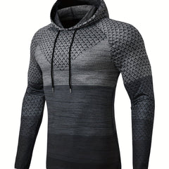 Men's Graphic Hoodie High Stretch Long Sleeve