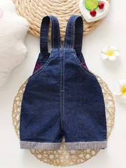 Lion Printed Overalls Soft Cotton Blend Suspender Pants
