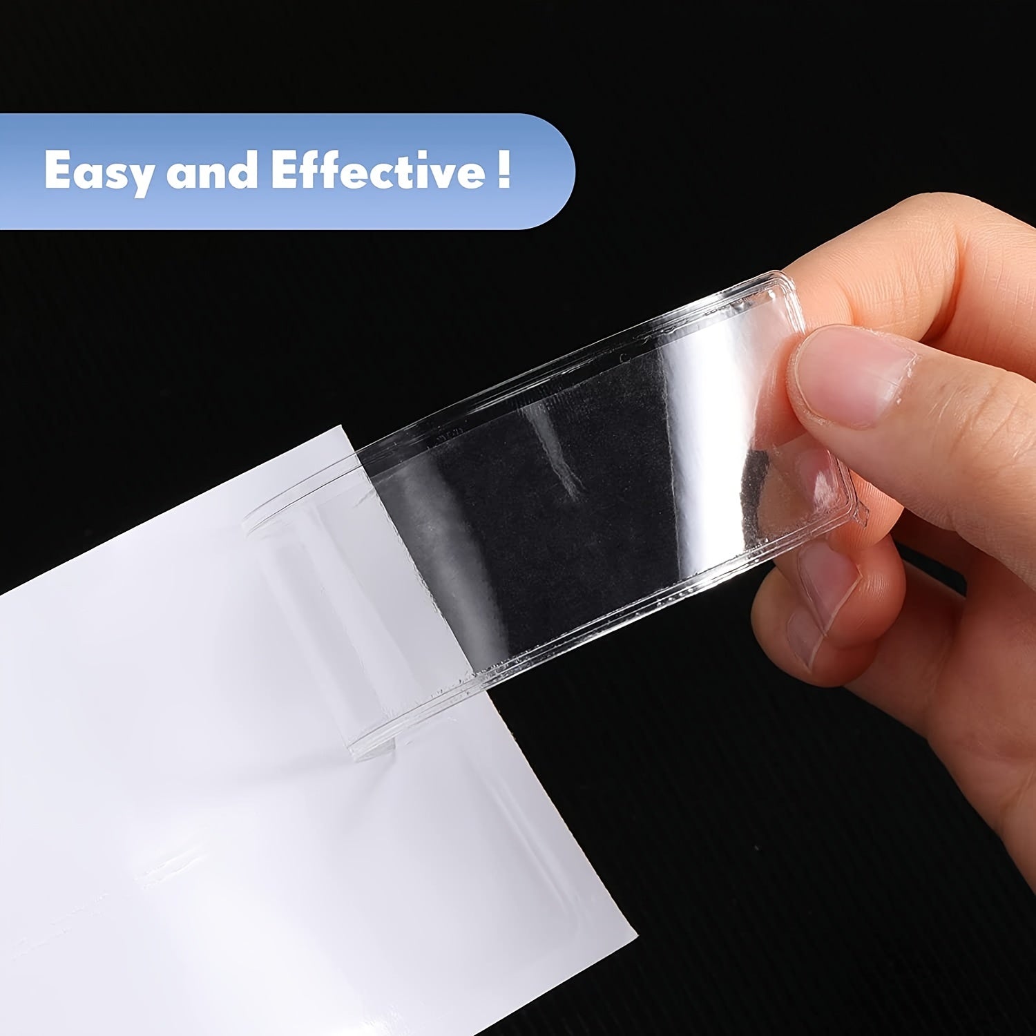 60pcs Clear Label Holders Adhesive Shelf Tag Pockets for Bookshelf