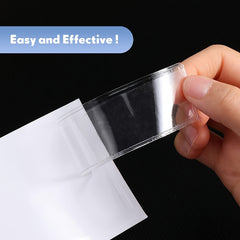 60pcs Clear Label Holders Adhesive Shelf Tag Pockets for Bookshelf