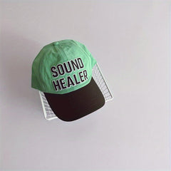 Kids' Letter Embroidery Peaked Hat, Quick Drying